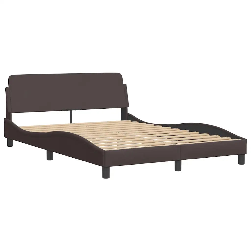 Giroletto senza Materasso Marrone Scuro 140x190 cm Tessuto 3310597