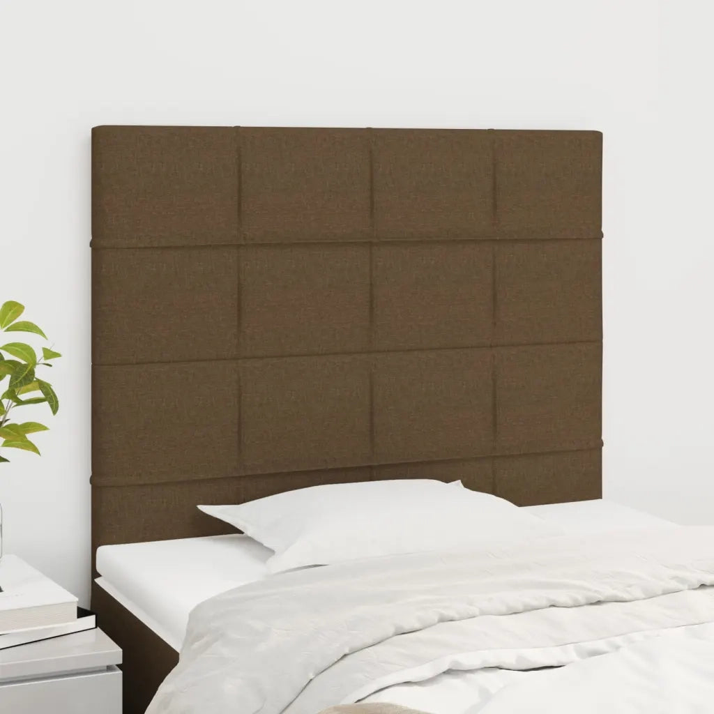 Testiera | Testata Marrone Scuro 100x5x118/128 cm Tessuto