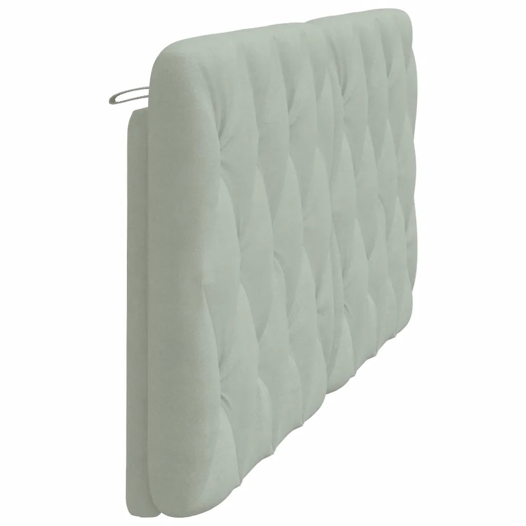 Cuscino Testiera Grigio Chiaro 180 cm in Velluto 374739