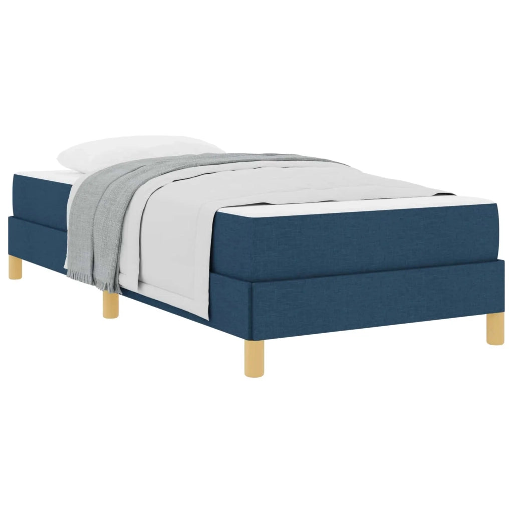 Letto a molle con materasso Blu 100 x 200 cm Tessuto