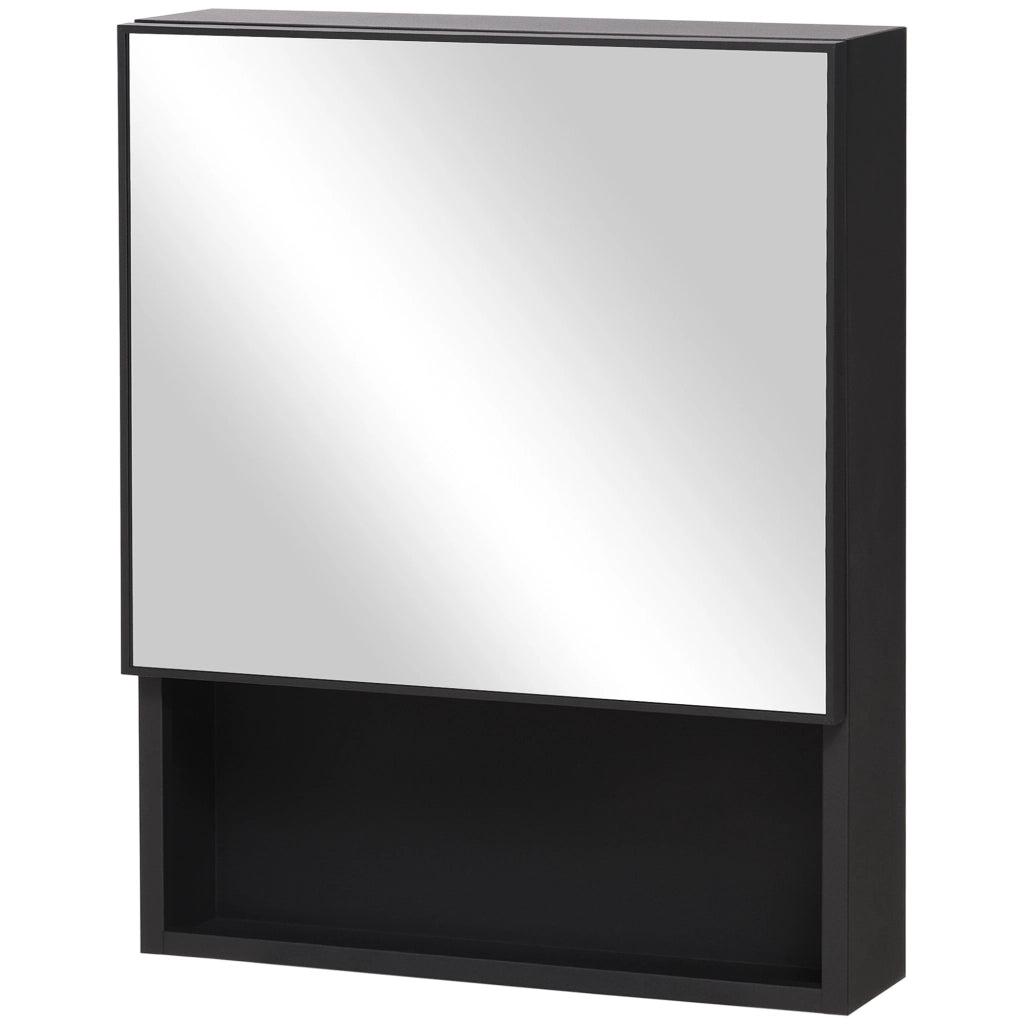 Armadio con Specchio ¨C Zephmum ¨C Nero 46x13.5x58 cm