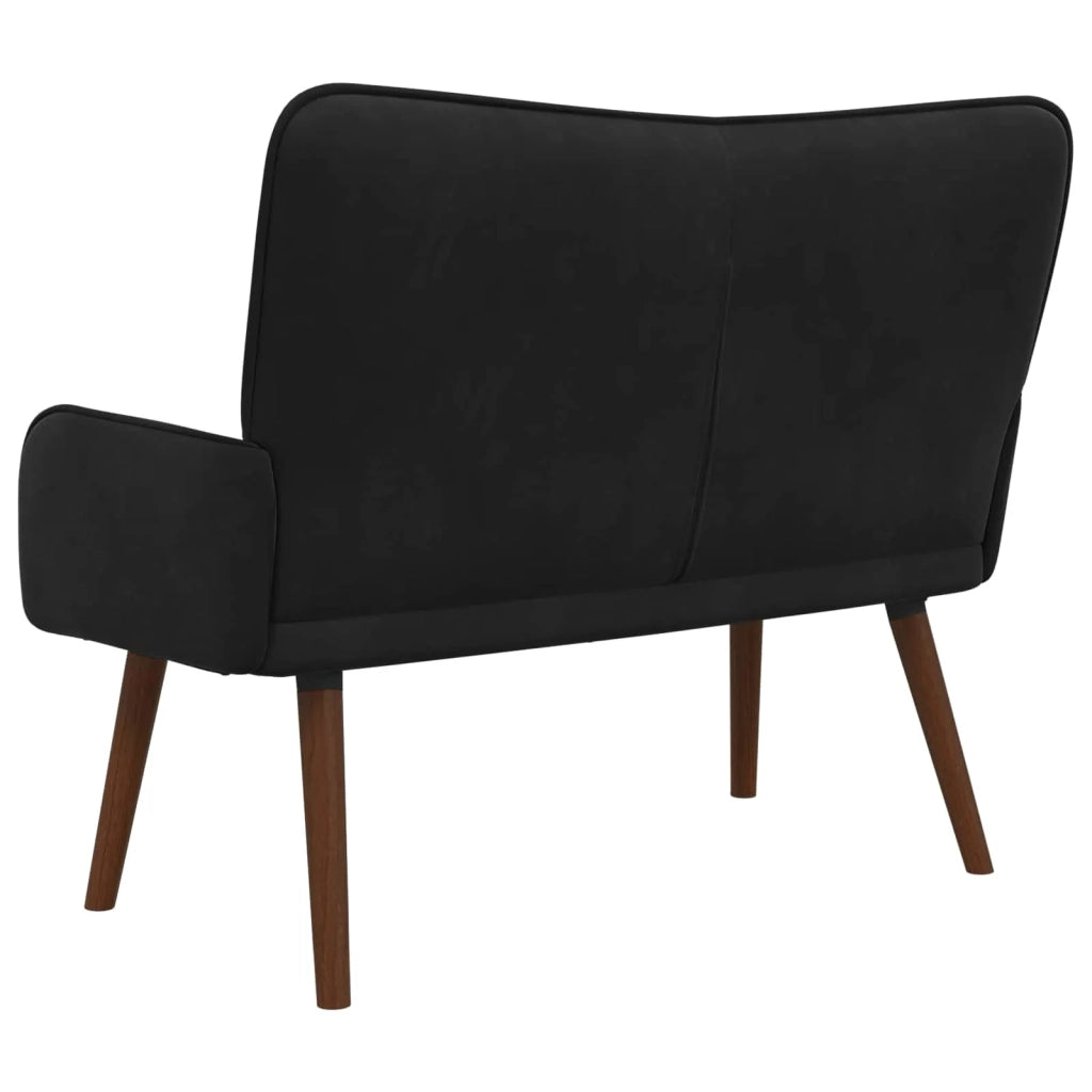 Divano | Divano da soggiorno | Sofa a Due Posti Nero 115 x 61 x 87 cm Velluto
