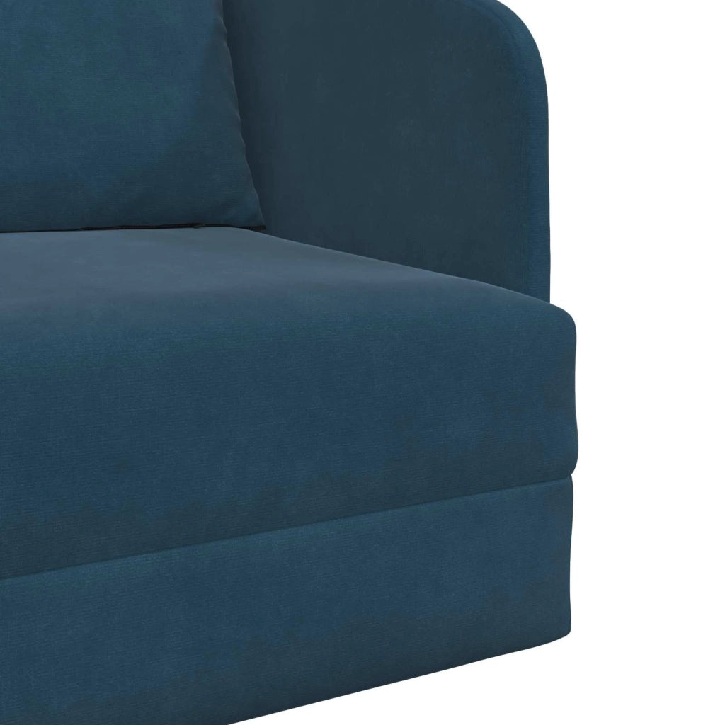 Divano letto | Sof¨¤ letto | Letto singolo Blu 65 x 80 x 83 cm Velluto