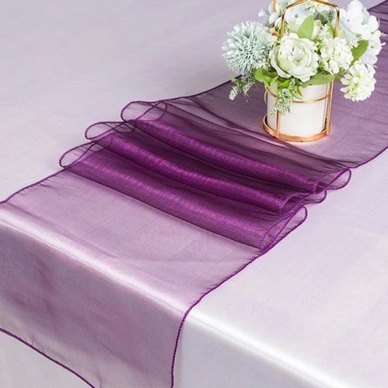 Tessere di organza - Delicate - Decorazione per tavola - Festa - Matrimonio - Eventi speciali - 5 pezzi - 30 x 275 cm
