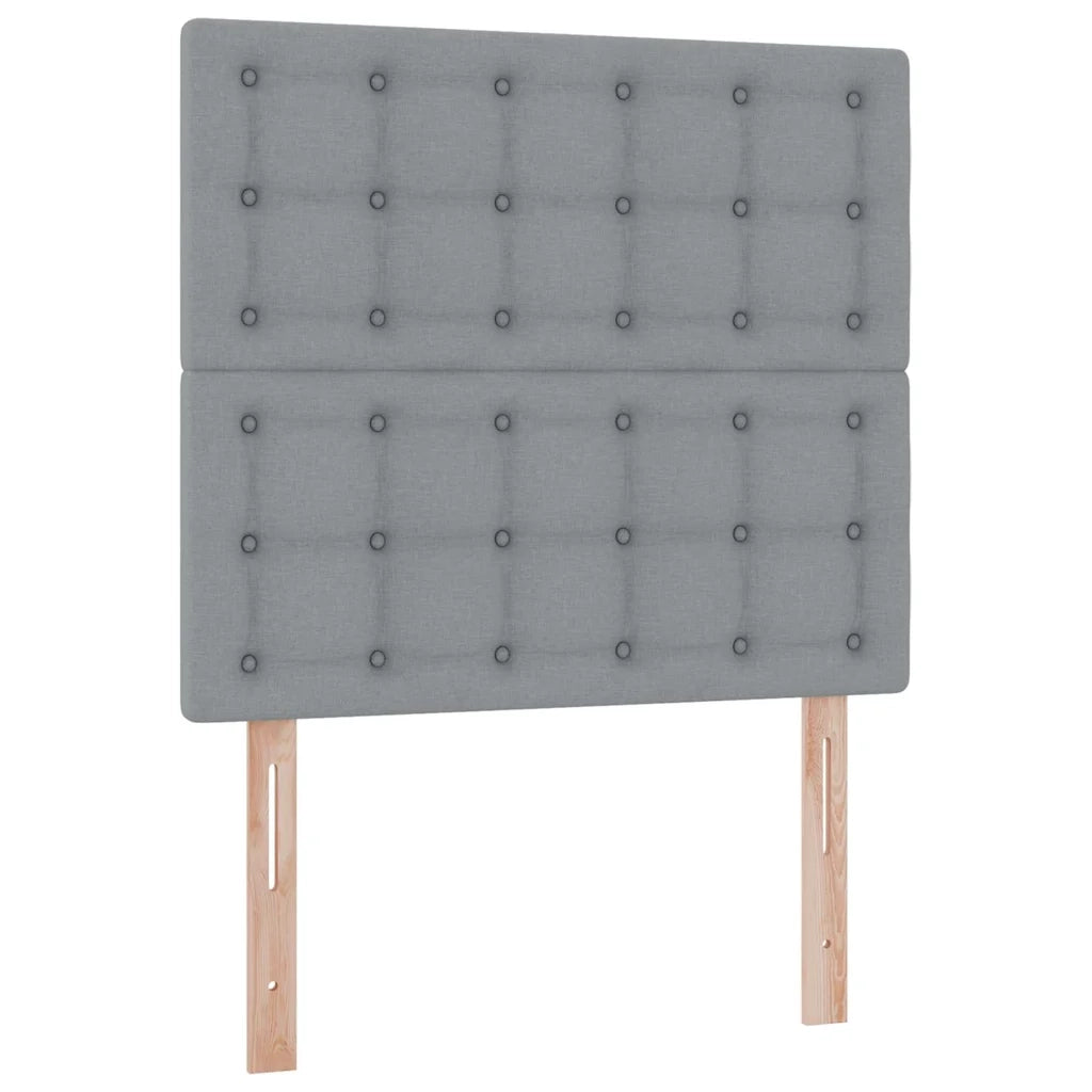Letto con contenitore e materasso Grigio chiaro 90 x 190 cm 3371874