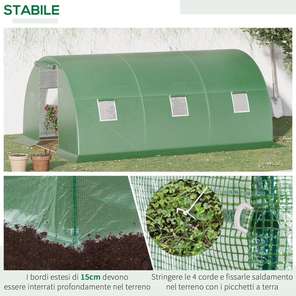 Serra Tunnel Giardino Esterno ¨C Minimal ¨C Verde 4.5x3x2m