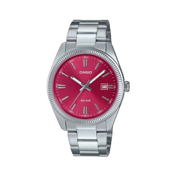 Orologio casio utp 1302pd 4avef silver e pink