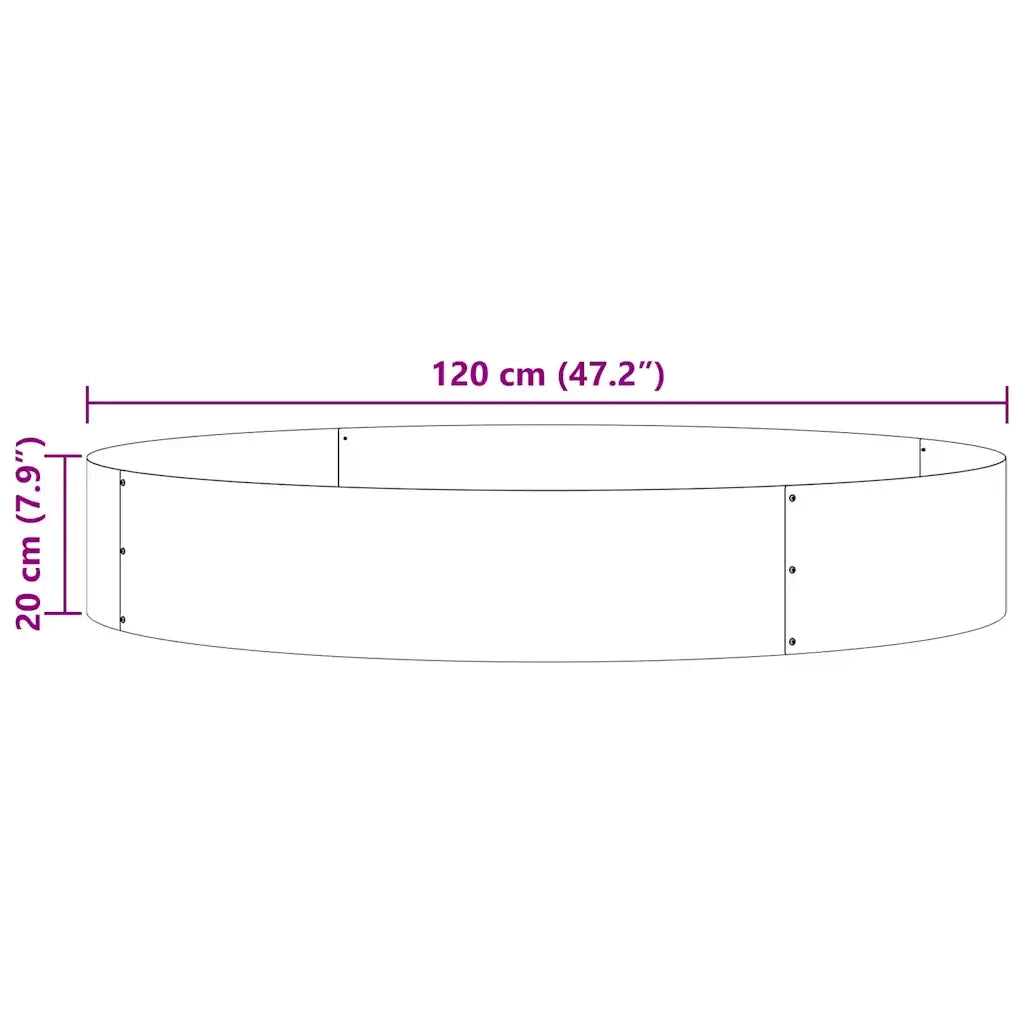 Anello per vaso Bianco 120 x 120 x 20 cm 873636