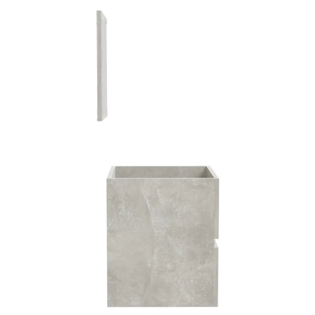 Mobile da Bagno con Specchio Grigio Cemento Legno Multistrato 804867