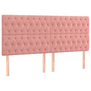 Testiera | Testata Rosa 200x7x118/128 cm Velluto