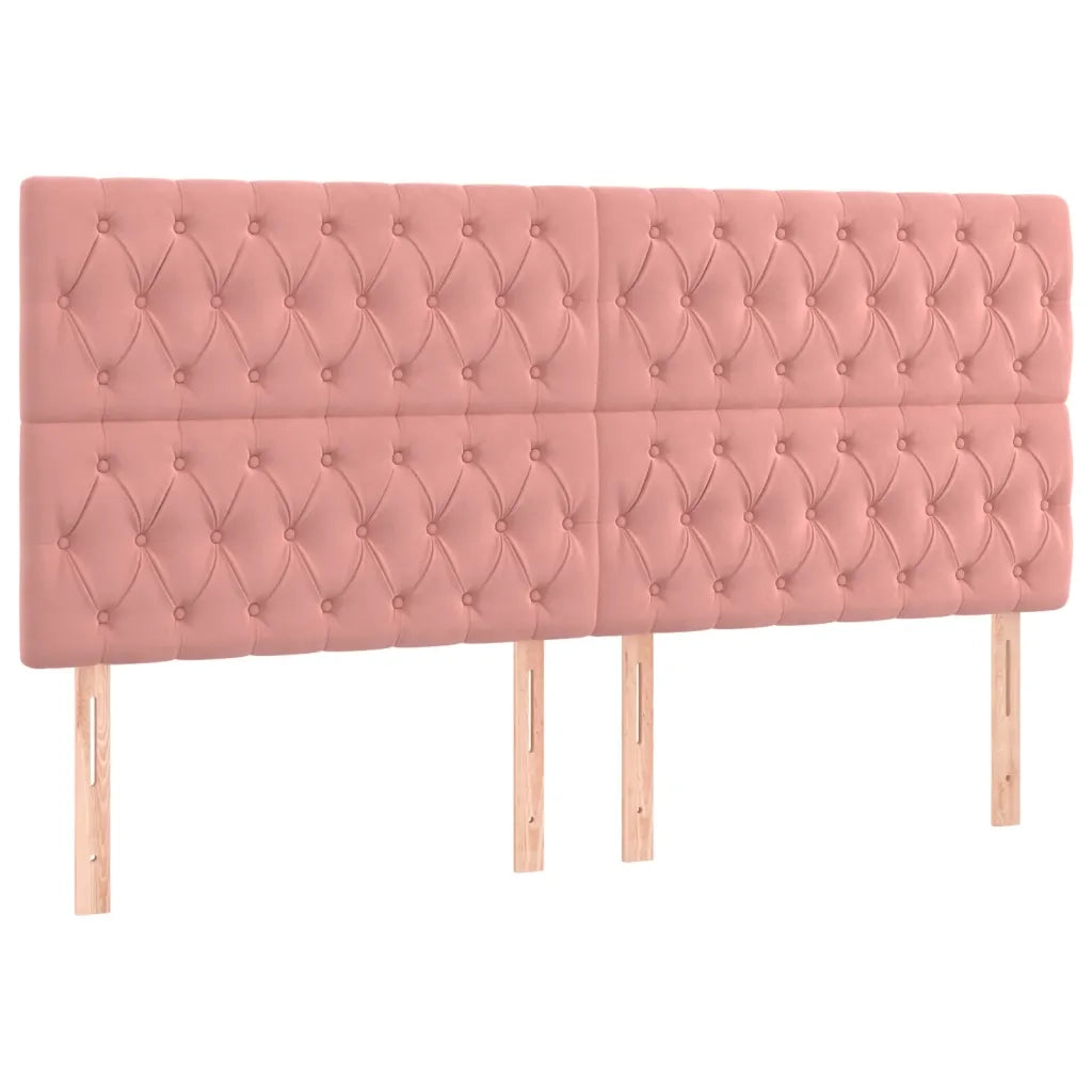 Testiera | Testata Rosa 200x7x118/128 cm Velluto