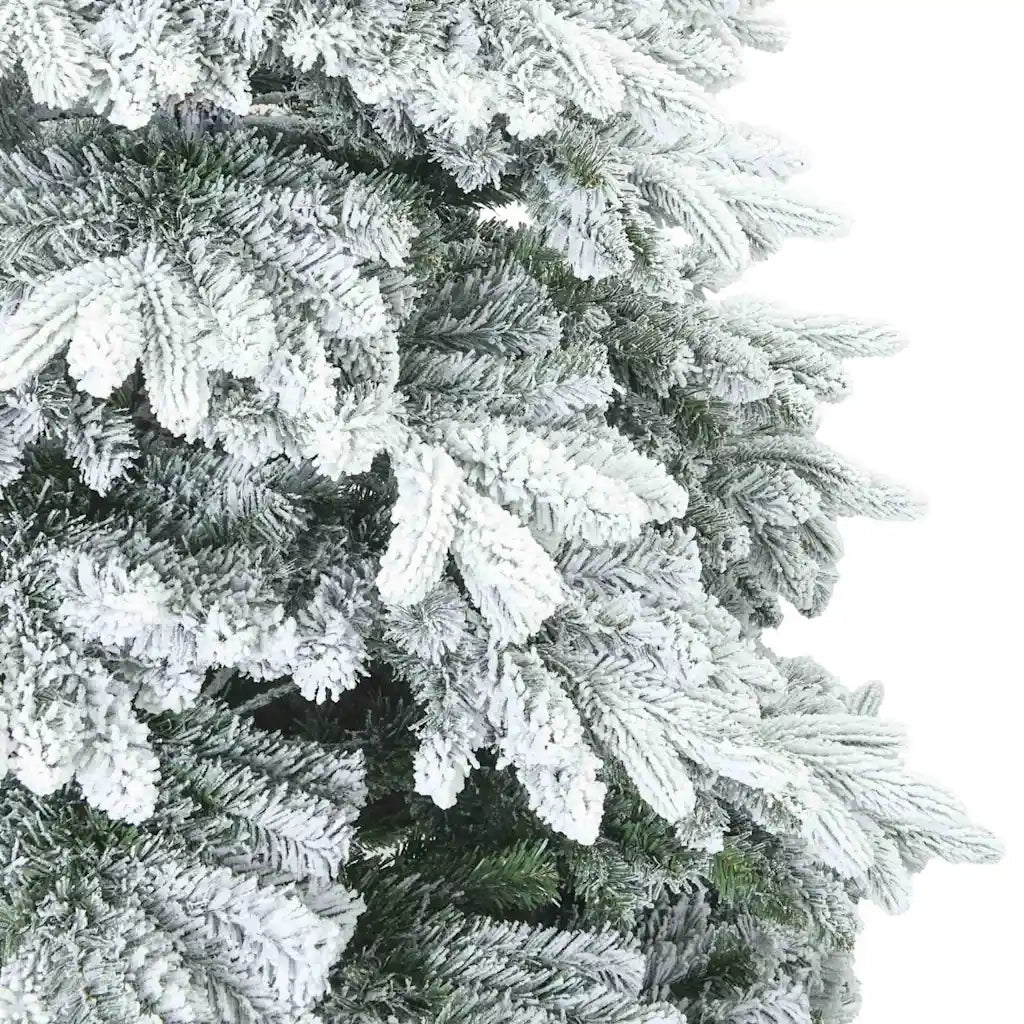 Albero di Natale Artificiale Snodato Foderato di Neve Bianco 42019317
