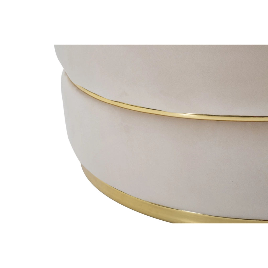 Poltrona Paris Space crema e gold – O 84 x H 72 cm