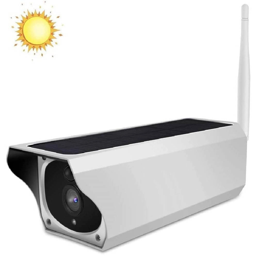 Trade Shop - Telecamera Wifi Per Esterni Con Pannello Solare Per Utilizzo Continuo Cw489 -
