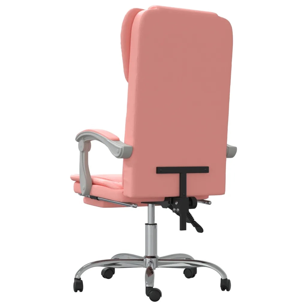 Poltrona da Ufficio Reclinabile Rosa in Similpelle 349623