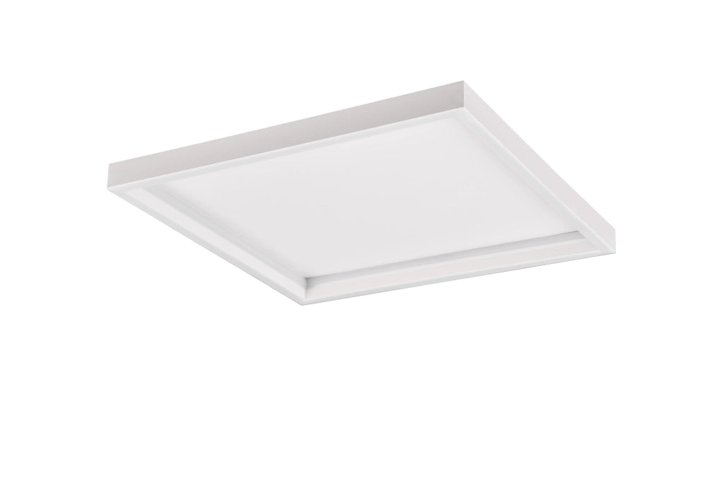 Plafoniera LED quadrata Rotonda bordo bianco