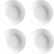 Set di 4 piatti opali profondi 20 cm bianchi