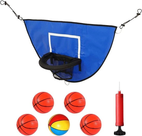 Mini basket per trampolino universale - inclusi palloni da basket