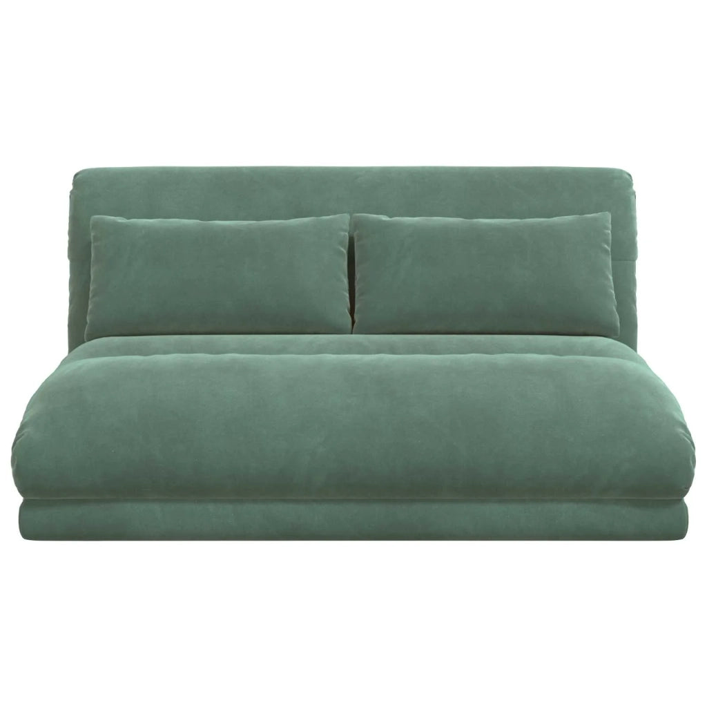 Sedia da Pavimento Verde Mare 110 x 82 x 55 cm Velluto 42028218
