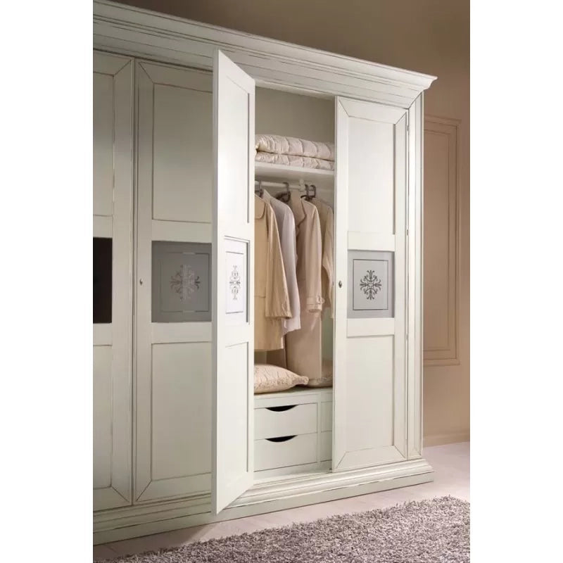 Camera completa legno shabby bianco anticato - Mobili 2G