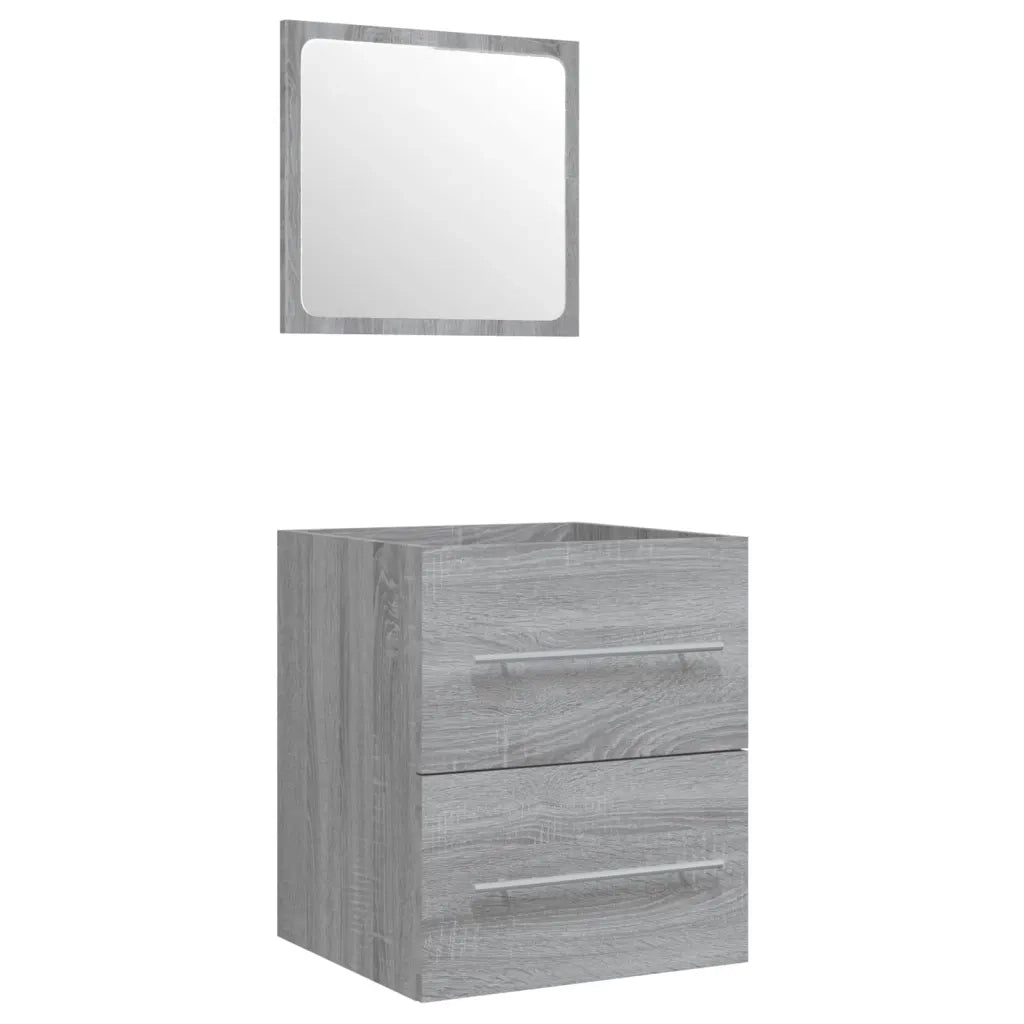 Mobile Bagno e Lavabo | Armadio Lavabo Integrato Grigio Sonoma Legno Multistrato