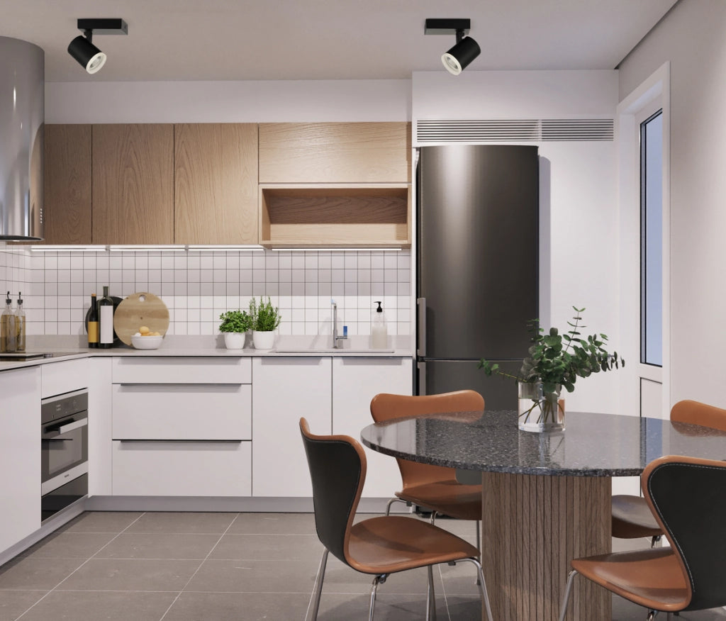 Faretto da soffitto LED orientabile nero 5W Helvia Italux