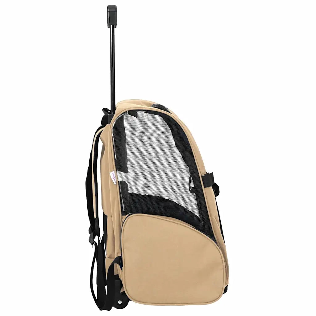 Carrello per Animali 3 in 1 Design Sabbia 48x32x(57-106) cm Tessuto Oxford CFW8356472