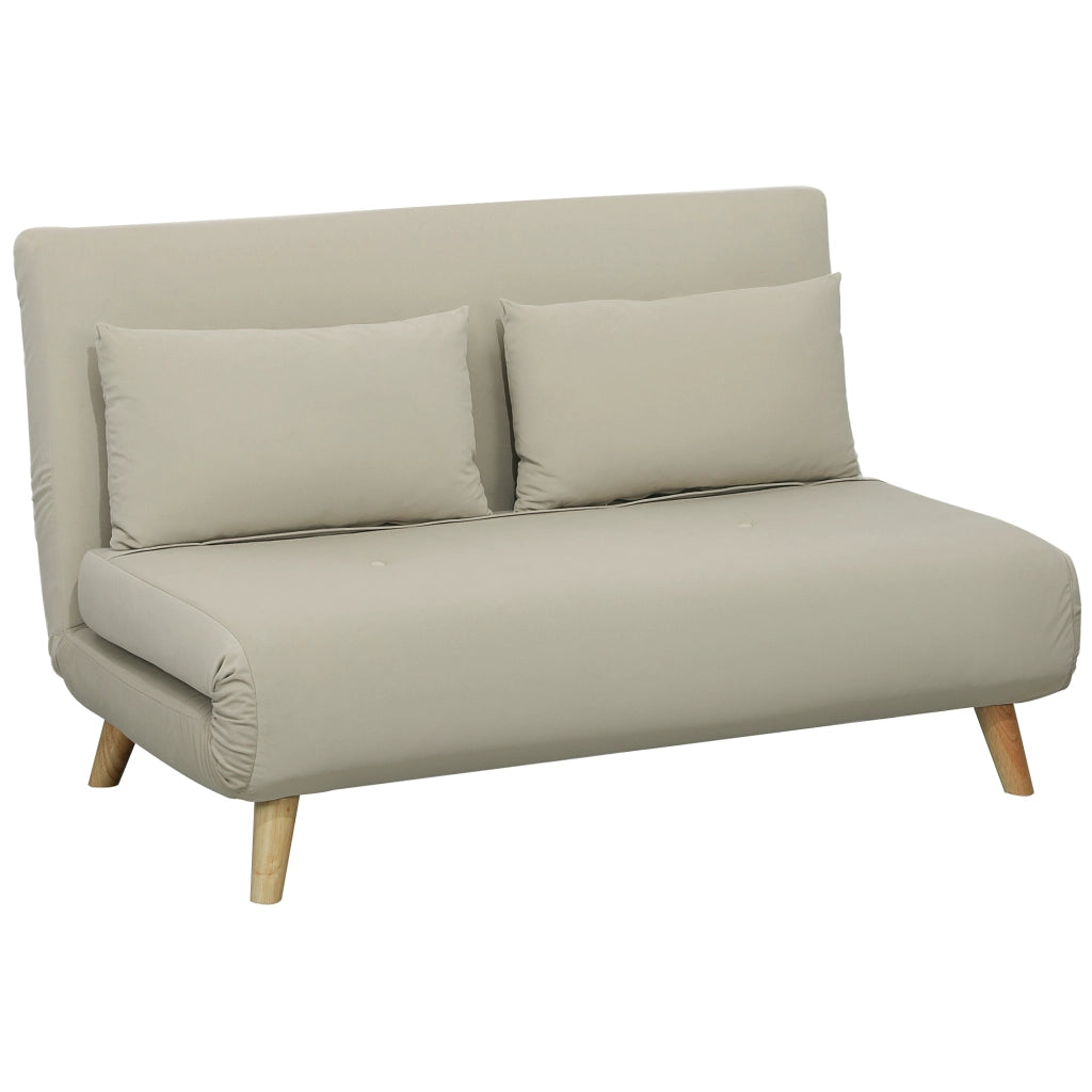 Divano letto ¨C Minimal ¨C velluto beige 130x78x79 cm