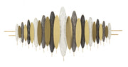 Pannello da Muro Oligram in Ferro Multicolor - Decorazione Astratta Stile Glam CM 149X5X70 - Wall Decoration