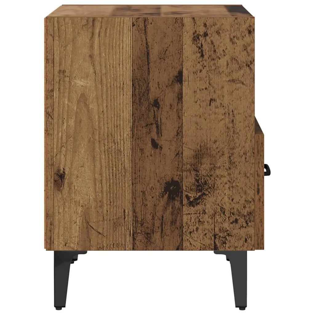 Set di 2 Comodini | Armadio da Notte | Mobiletto da notte Legno vecchio 40 x 35 x 47,5 cm