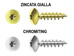 VITI PANEL-VIT TC TESTA FUNGO TORX CON COLLARE CHROMITING- - ø mm.6x60 - 100 pezzi MUSTAD