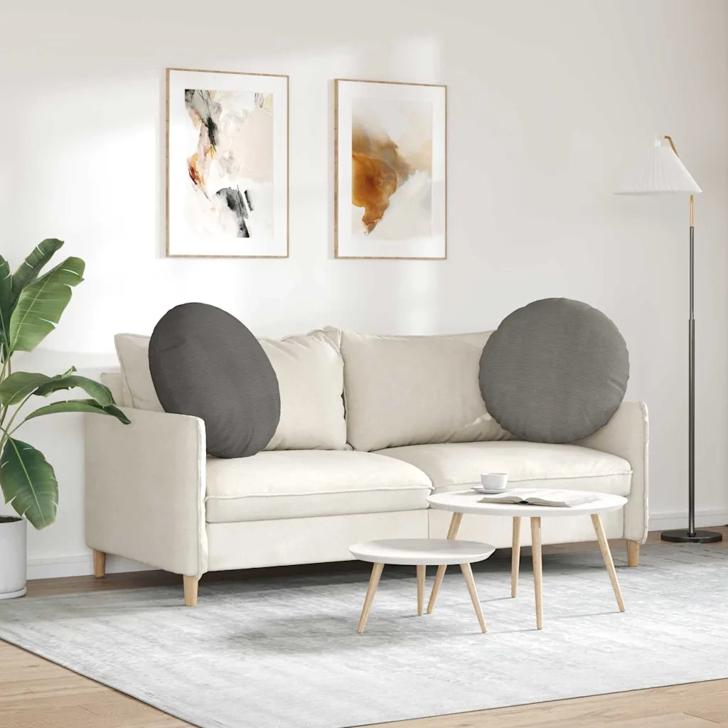 Cuscini per Seduta 2 pcs Grigio chiaro Ø60 x 21 cm 42014223