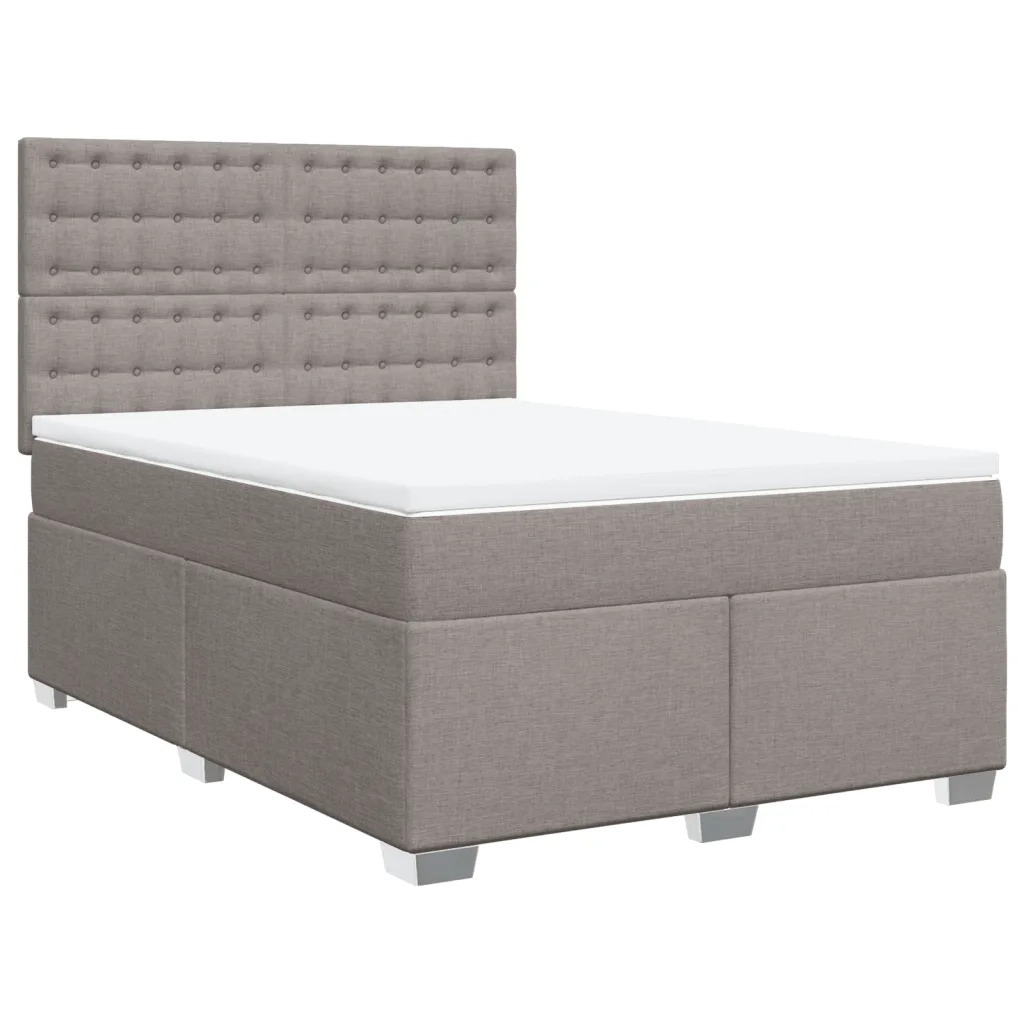 Giroletto a Molle con Materasso Tortora 160x200 cm in Tessuto 3290557