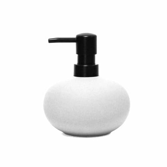 Dispensatore di sapone in pietra naturale - 11,2 x 12,8 cm per decorazione della cabina doccia