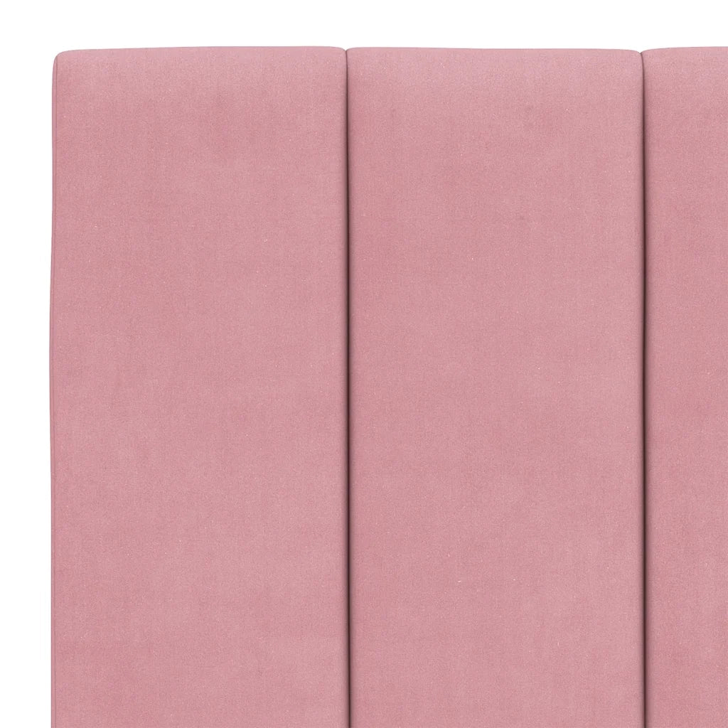 Cuscino Testiera-Cuscino per Testiera Hanko Rosa 140 cm in Velluto
