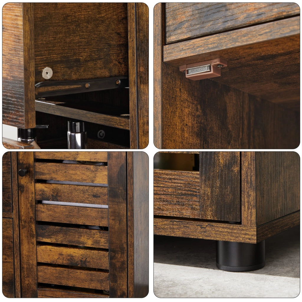Mobiletto da bagno rustico VALORA con ripiani regolabili BBK143X01V1