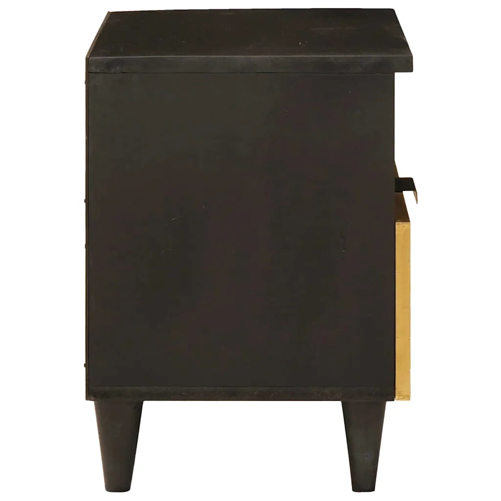 Armadio da Notte 2 pcs Nero e Oro 40 x 33 x 46 cm 4017835