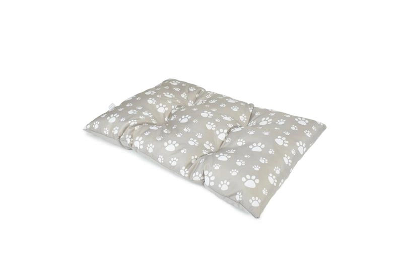 OPTIMO CUCCIA CON MORBIDO CUSCINO INTEGRATO BOMBER CON TEXTURE ZAMPETTE 40X60 CM CON CORDA 38 CM -ASSORTITO