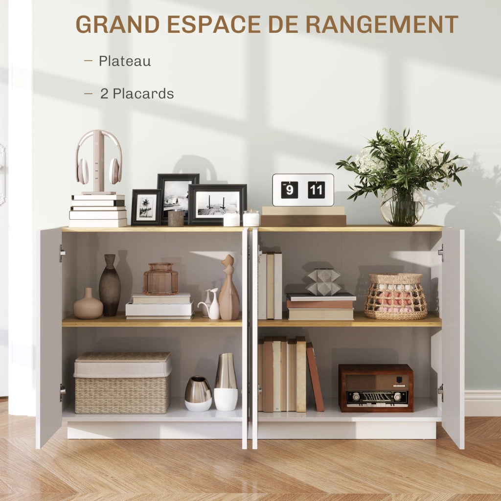Buffet con ante ¨C Minimal ¨C Bianco laccato 140x40x75 cm