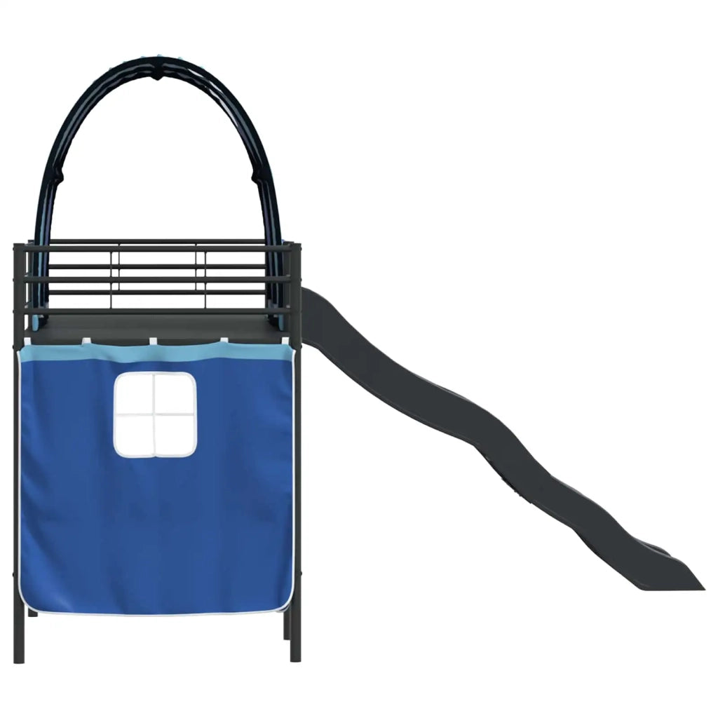 Struttura del letto loft per bambini-Giroletto per bambini Nero e Blu 75 x 190 cm 310016