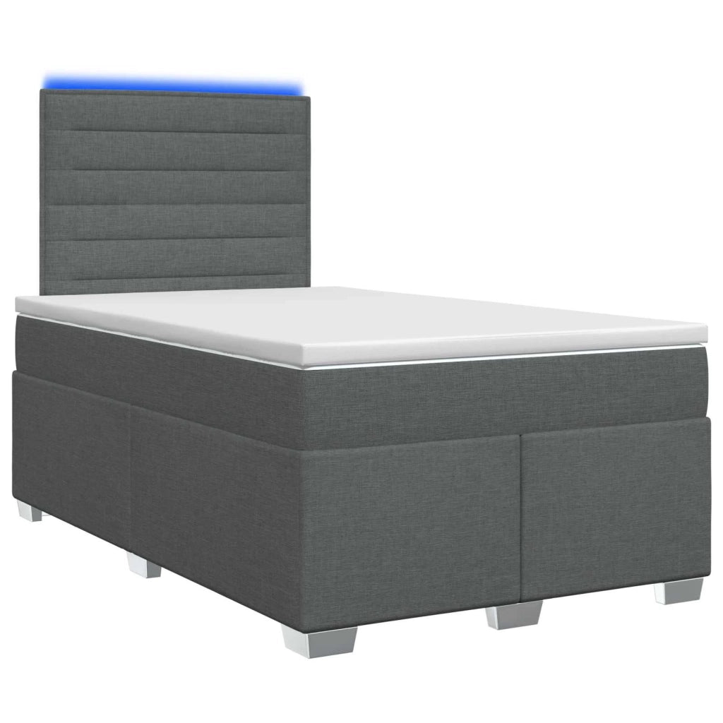 Letto box spring con materasso Grigio Scuro 120 x 190 cm 3454818