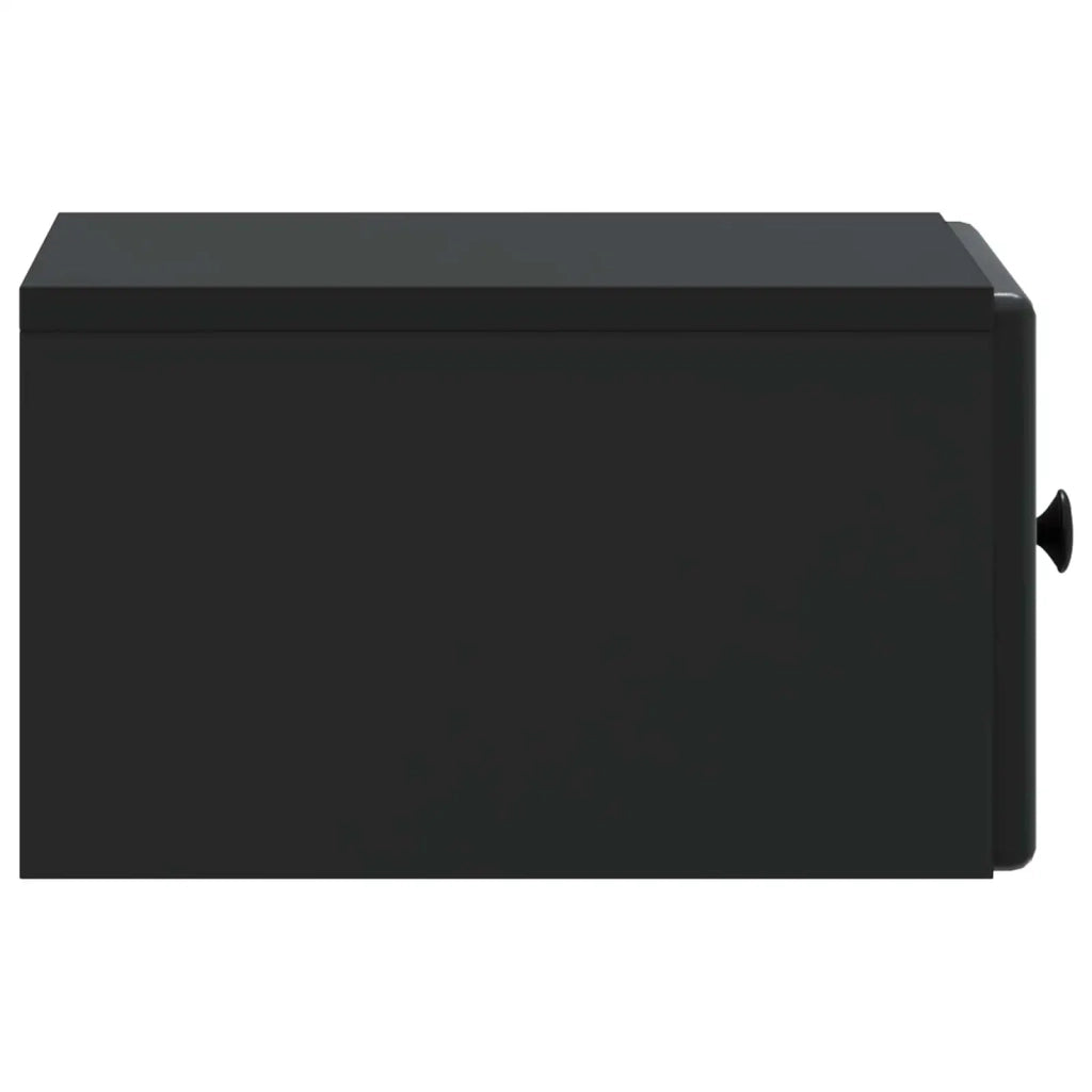 Set di 2 Comodini | Armadio da Notte | Mobiletto da notte a muro Nero 34,5 x 33 x 20 cm