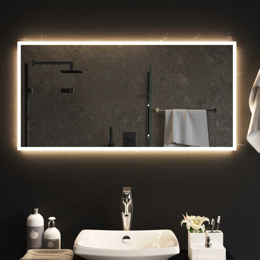 Specchio da bagno LED Trasparente 100 x 50 cm vetro temperato 42045823
