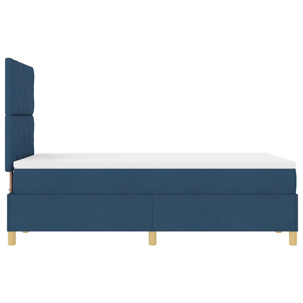 Letto a Sorgente LED con materasso Blu 120 x 200 cm Tessuto 3343172