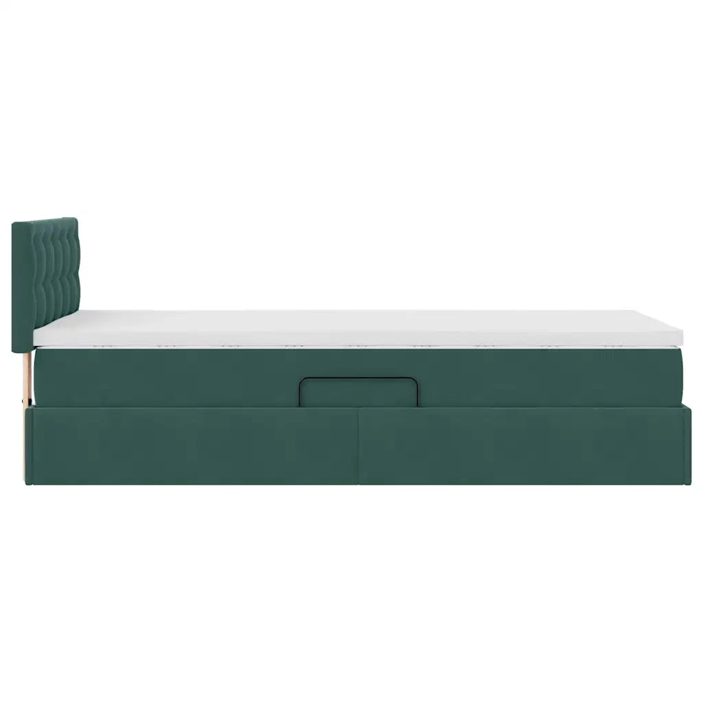 Letto con Contenitore Verde Scuro 90 x 200 cm Velluto 3370854