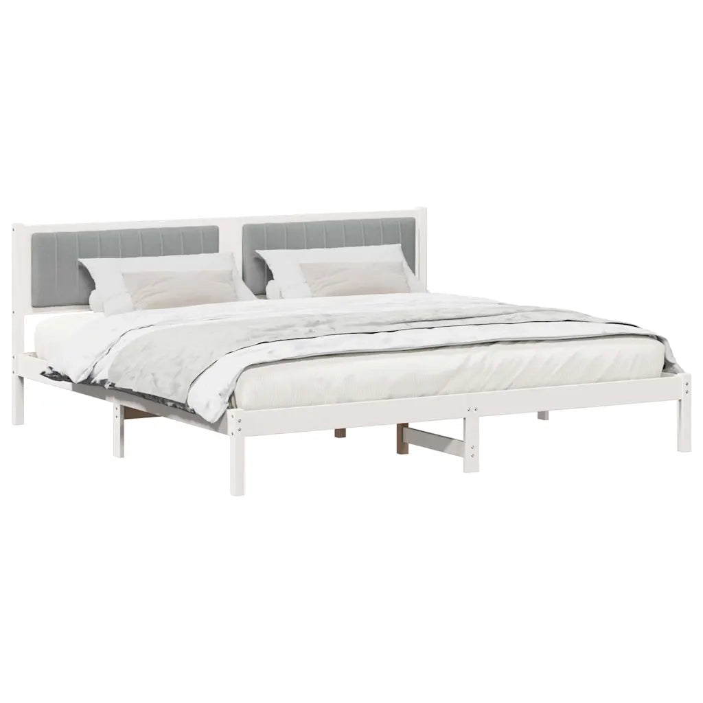Letto matrimoniale | Letto per adulti | Struttura del letto Grigio chiaro 200 x 200 cm Pino massello