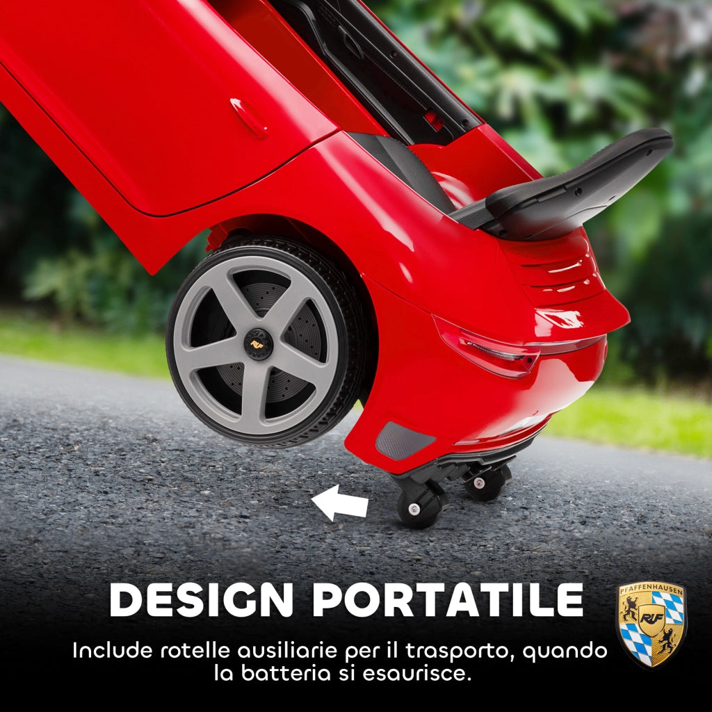 Casetta Auto Bambini 3-5 Anni ¨C zephmum ¨C Rosso, Telecomando, Sicurezza, Musica