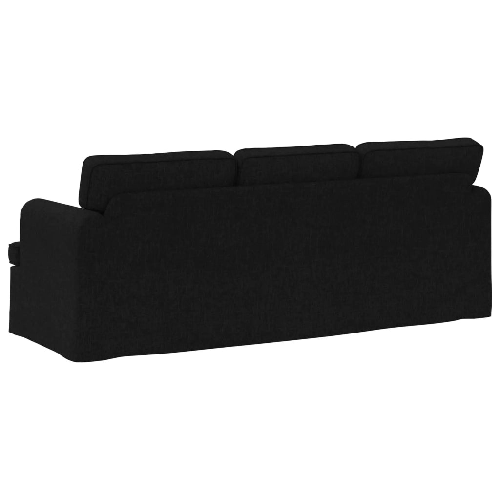 Divano Nero 201 x 80 x 85 cm Tessuto 42024499