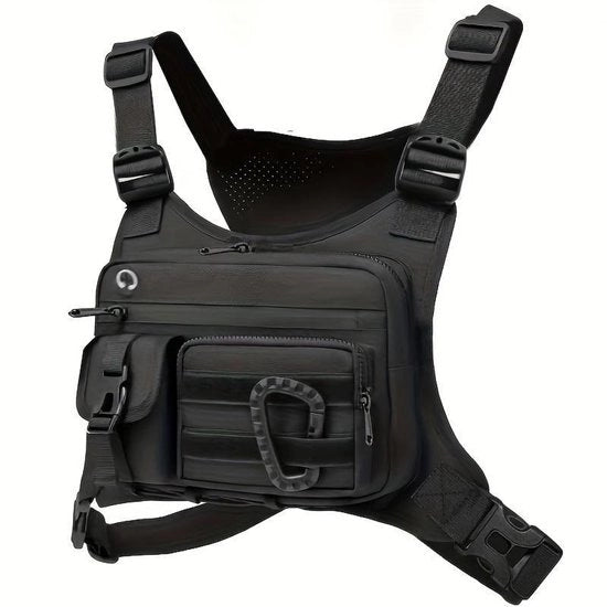 Fodera tattica per uomini - Giacca da outdoor tattica - Giacca da sport da outdoor a uso multifunzionale - Nero - 27*17*5cm