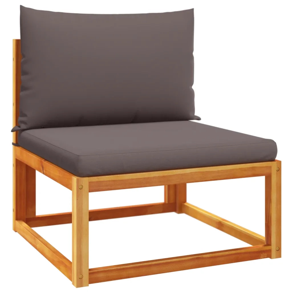 Set di divani da giardino 4 pezzi con cuscini in legno di acacia e rattan 3278893